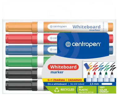Set of Markers on White Board
