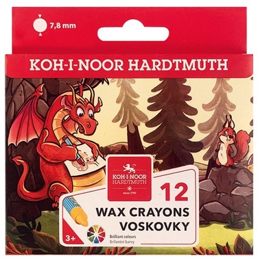 Colorful School Wax Crayons, 12 pcs