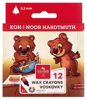 Colorful School Wax Crayons, 12 pcs